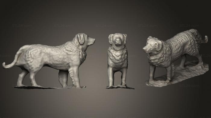 Статуэтки животных (Железный Пес, STKJ_1732) 3D модель для ЧПУ станка